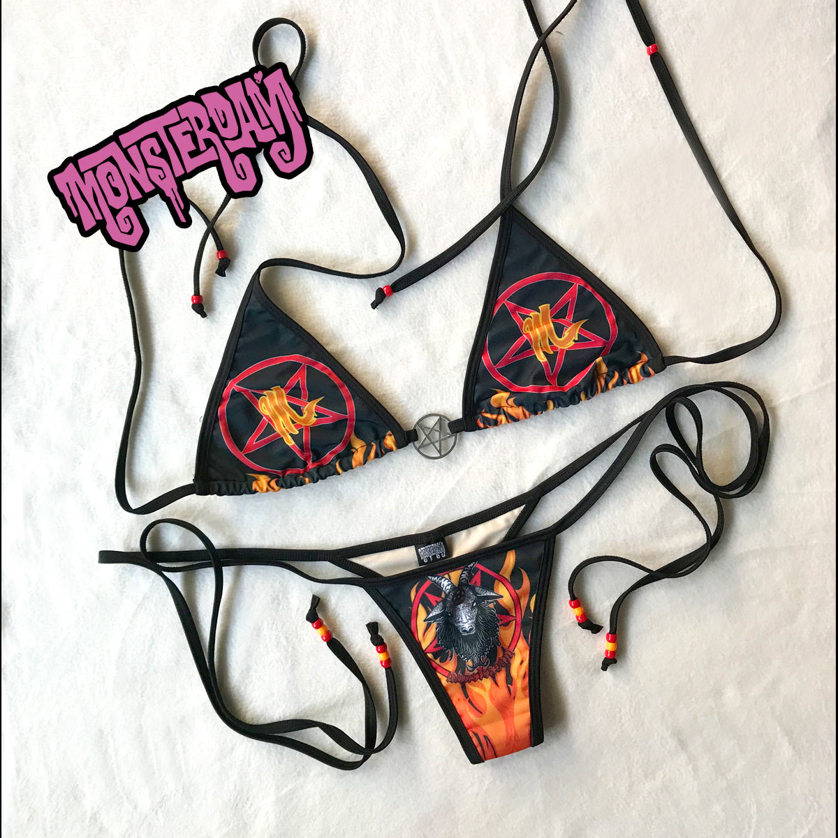 Bikini Brazilian Style Bathing Suit ¨BAPHOMET in HELL¨