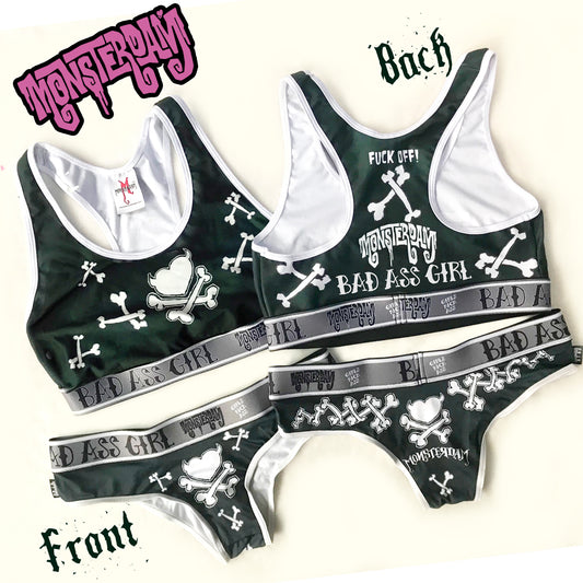 Set Panty and Top Classic Heart and Bones in White