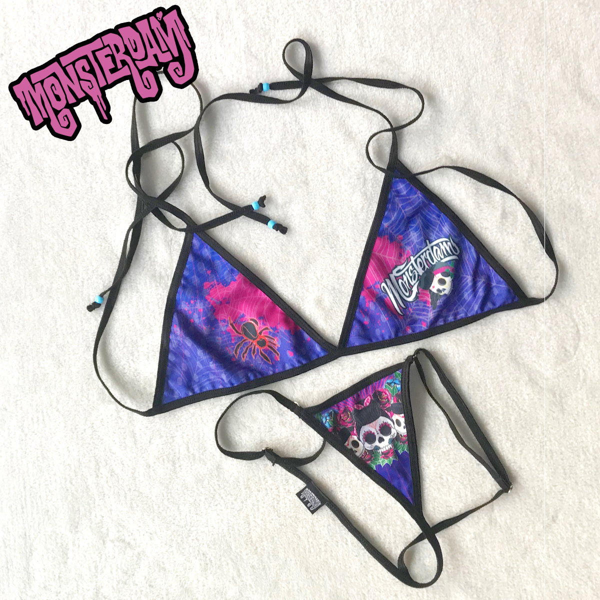 Mini Y Set Thong and Top 3 Calaveras