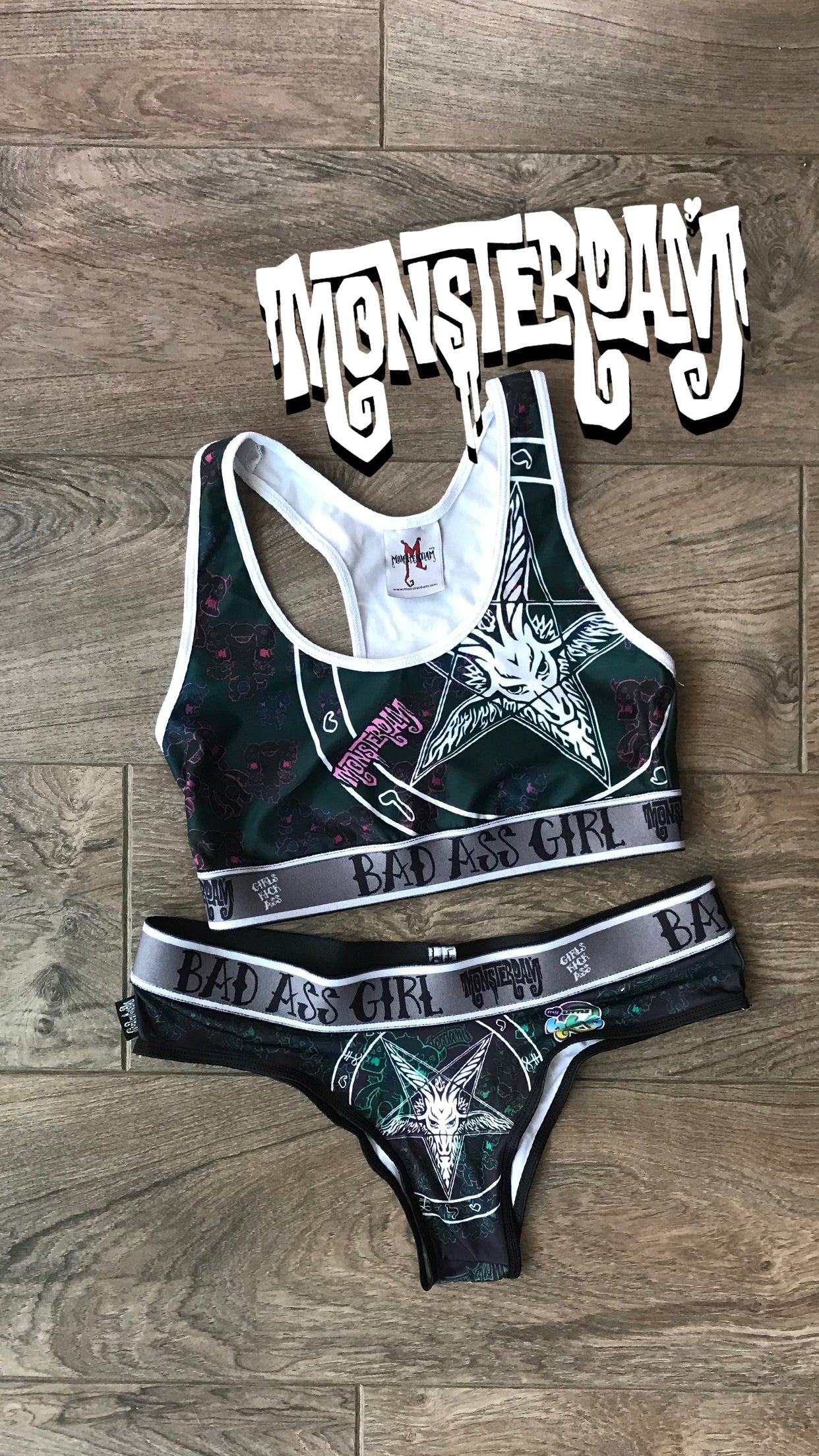 Set Panty and Top Baphomet in Black