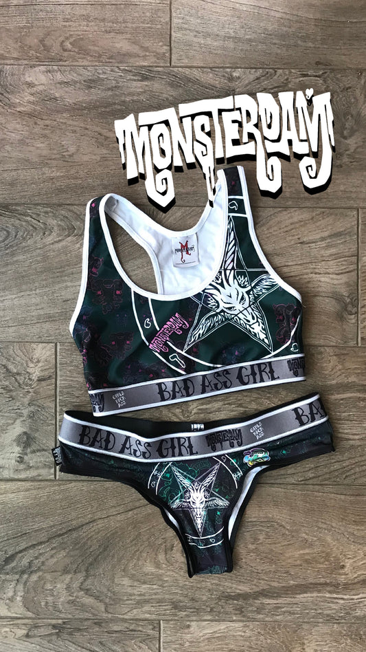 Set Panty and Top Baphomet in Black